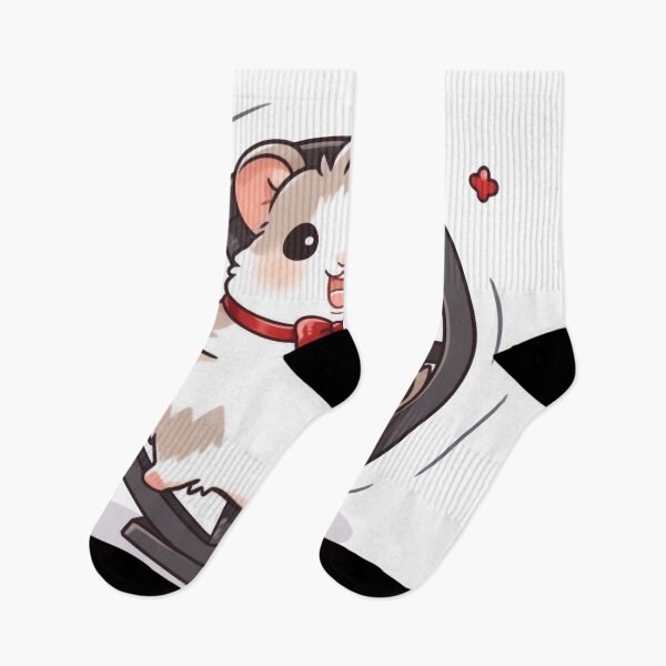 Item preview, Charming Bow-Tied Hamster on Wheel: Quirky Cartoon Illustration designed and sold by PaintbrushPlace.