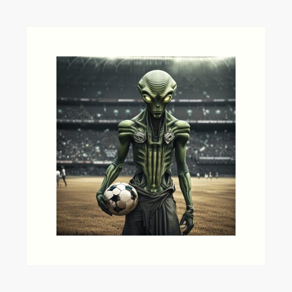 Alien Football Player Art Print