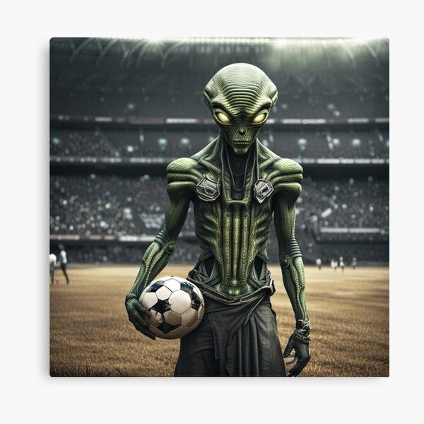 Alien Football Player Canvas Print