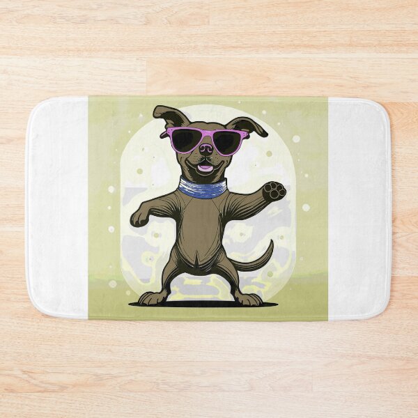Item preview, dancing dog with shades 2023 tileartwork designed and sold by tileartwork.