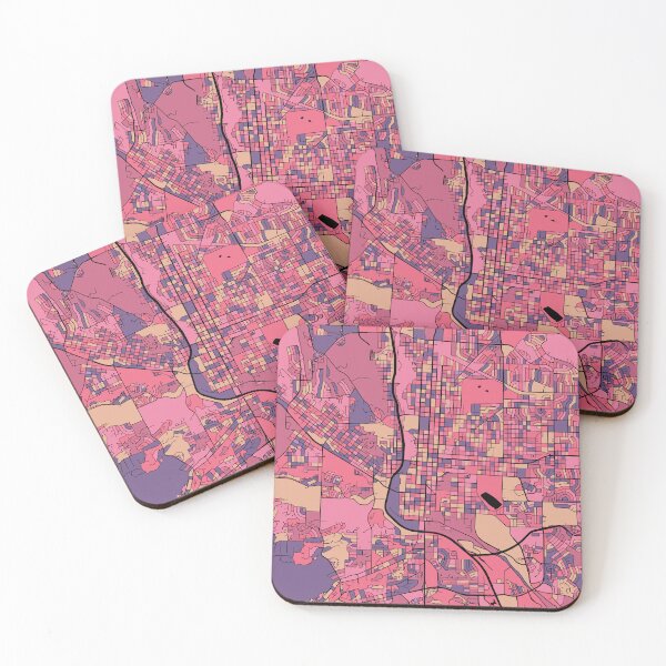 Item preview, Colorado Springs Map Pattern in Purple & Pink designed and sold by PatternMaps.