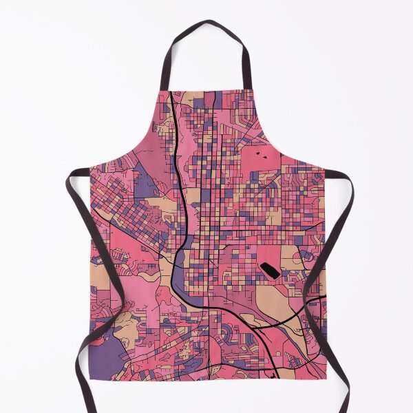 Item preview, Colorado Springs Map Pattern in Purple & Pink designed and sold by PatternMaps.