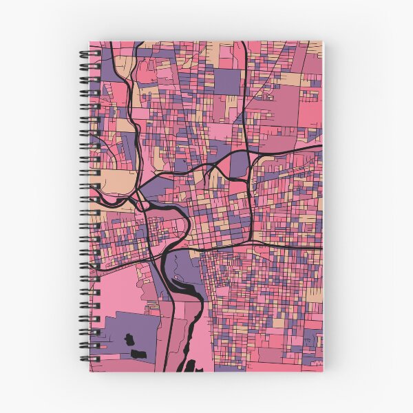 Item preview, Columbus Map Pattern in Purple & Pink designed and sold by PatternMaps.