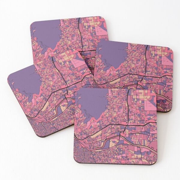 Item preview, Patrón de mapa de El Paso en morado y rosa designed and sold by PatternMaps.