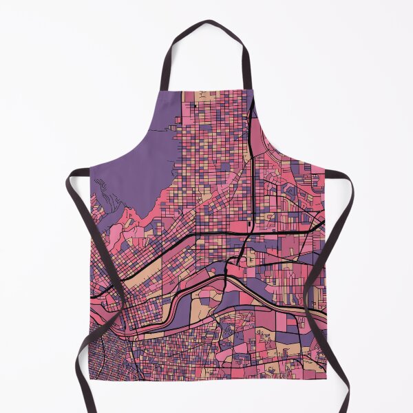 Artikelvorschau, El Paso-Kartenmuster in Lila und Rosa entworfen und verkauft von PatternMaps.