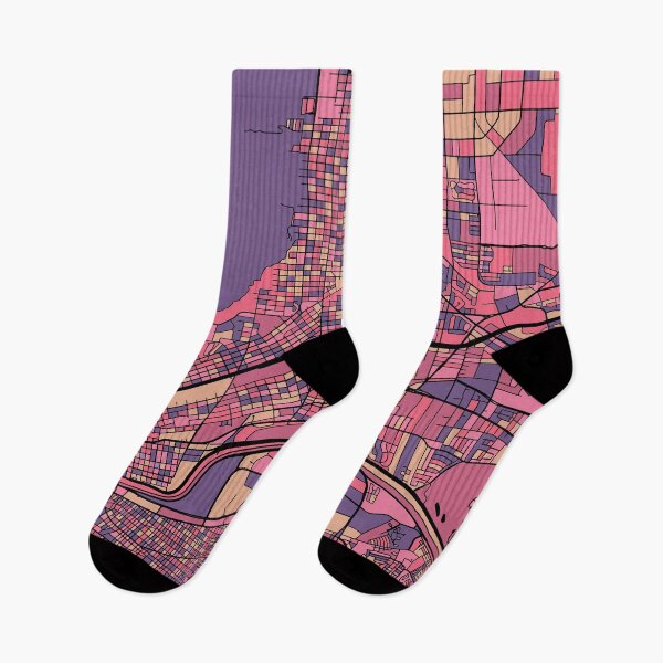 Item preview, El Paso Map Pattern in Purple & Pink designed and sold by PatternMaps.
