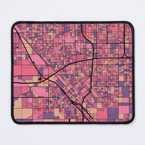 Item preview, Fresno Map Pattern in Purple & Pink designed and sold by PatternMaps.