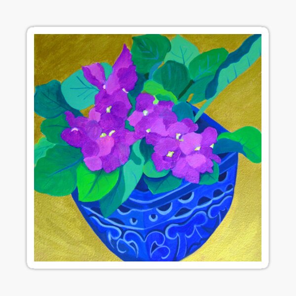 "African Violets" Sticker by veroniqueayac Redbubble