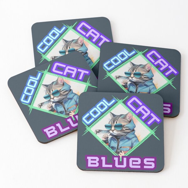 Item preview, Stylish Cat with Harmonica: "Cool Cat Blues" designed and sold by LionCreativeHub.