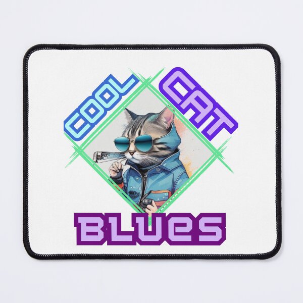 Item preview, Stylish Cat with Harmonica: "Cool Cat Blues" designed and sold by LionCreativeHub.