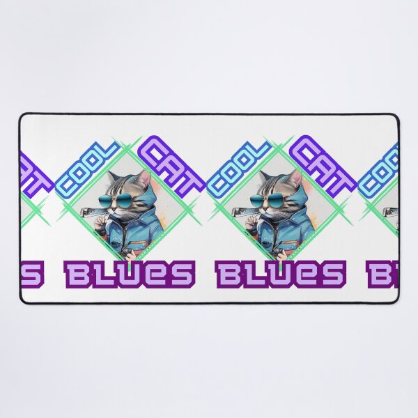 Item preview, Stylish Cat with Harmonica: "Cool Cat Blues" designed and sold by LionCreativeHub.