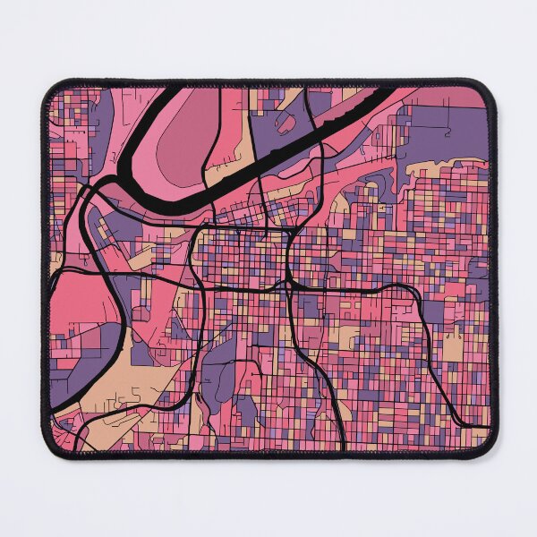 Item preview, Kansas City Map Pattern in Purple & Pink designed and sold by PatternMaps.