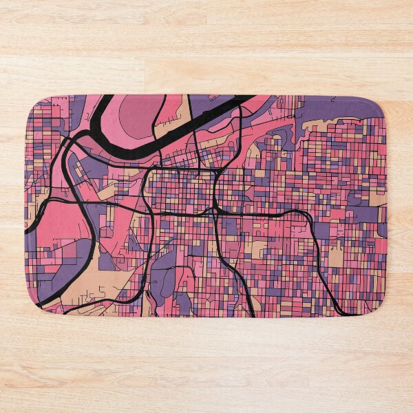 Item preview, Kansas City Map Pattern in Purple & Pink designed and sold by PatternMaps.