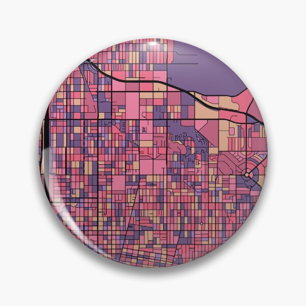 Item preview, Long Beach Map Pattern in Purple & Pink designed and sold by PatternMaps.