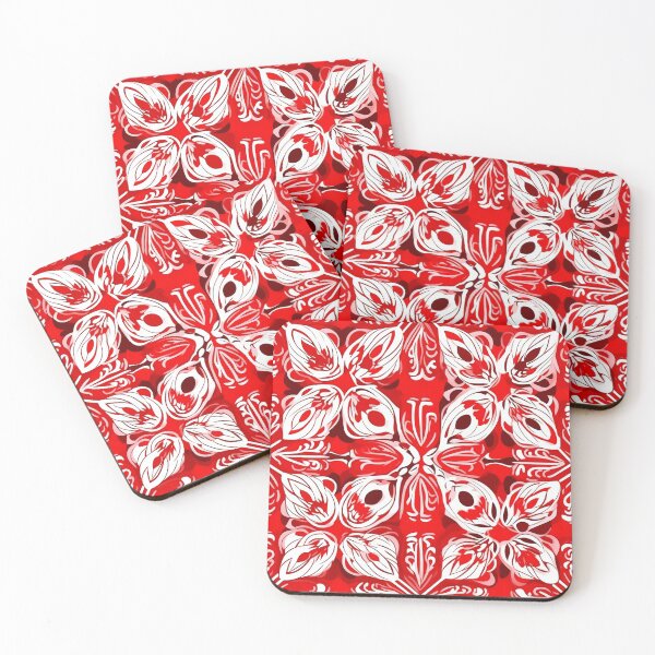 Item preview, Crimson Geometry: An Abstract Design in Red and White designed and sold by westside310.