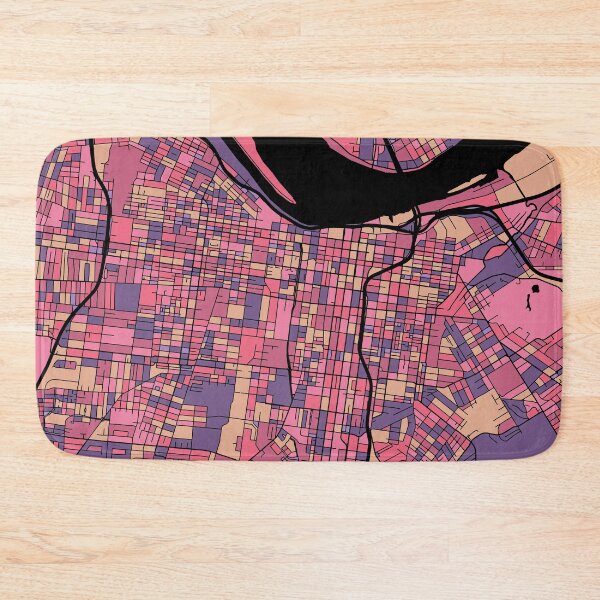 Item preview, Louisville Map Pattern in Purple & Pink designed and sold by PatternMaps.