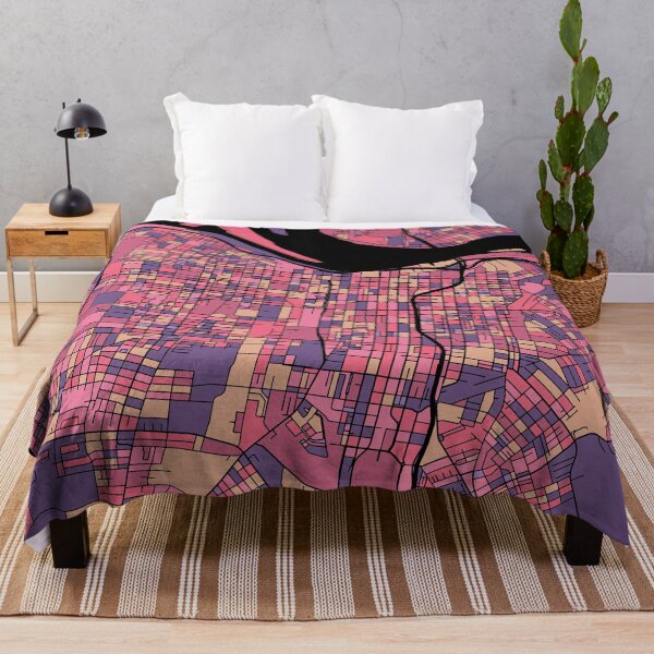 Item preview, Louisville Map Pattern in Purple & Pink designed and sold by PatternMaps.