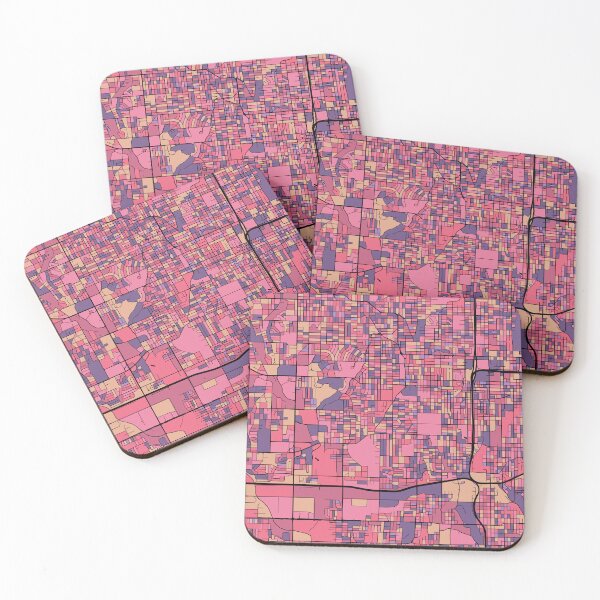 Item preview, Omaha Map Pattern in Purple & Pink designed and sold by PatternMaps.