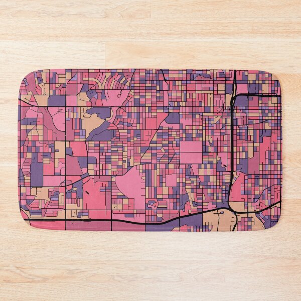Item preview, Omaha Map Pattern in Purple & Pink designed and sold by PatternMaps.