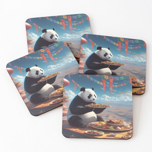 Item preview, Panda eating his feast designed and sold by Jambonfromage.
