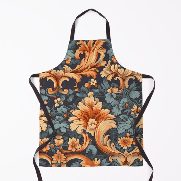 Item preview, Baroque Flourish in Orange and Cool Grey designed and sold by westside310.
