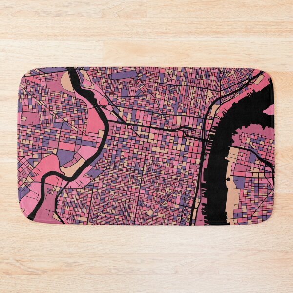 Item preview, Philadelphia Map Pattern in Purple & Pink designed and sold by PatternMaps.