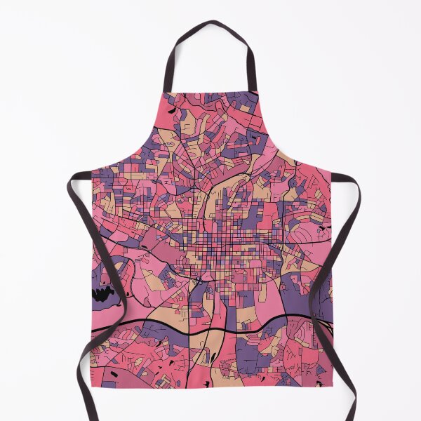 Item preview, Raleigh Map Pattern in Purple & Pink designed and sold by PatternMaps.