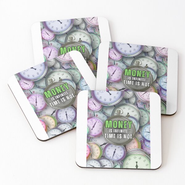 Item preview, Colourful Clocks Money is Infinite Inspirational Quote designed and sold by hiunlimit.