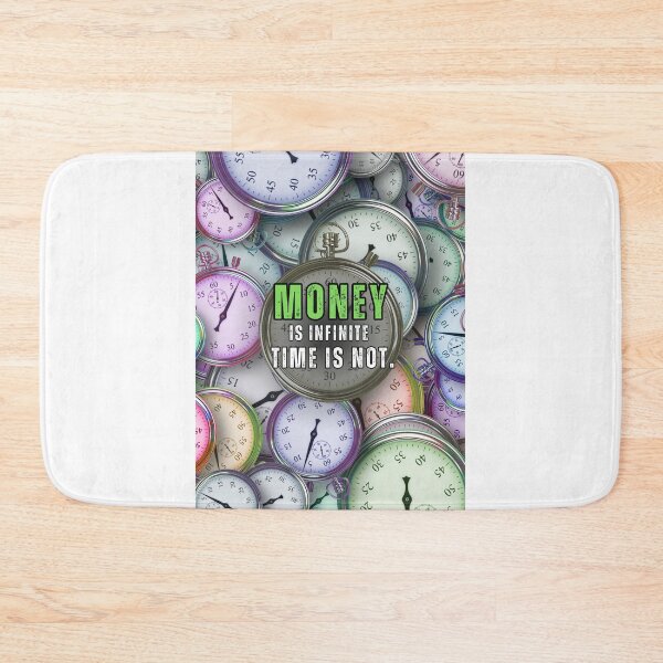 Item preview, Colourful Clocks Money is Infinite Inspirational Quote designed and sold by hiunlimit.