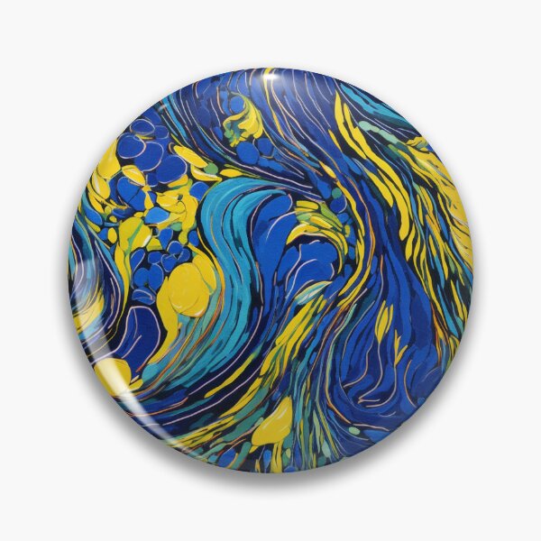 Item preview, Expressionist Emotion in Royal Blue and Lemon Yellow designed and sold by westside310.