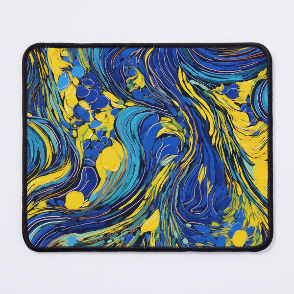 Item preview, Expressionist Emotion in Royal Blue and Lemon Yellow designed and sold by westside310.