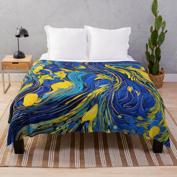 Item preview, Expressionist Emotion in Royal Blue and Lemon Yellow designed and sold by westside310.