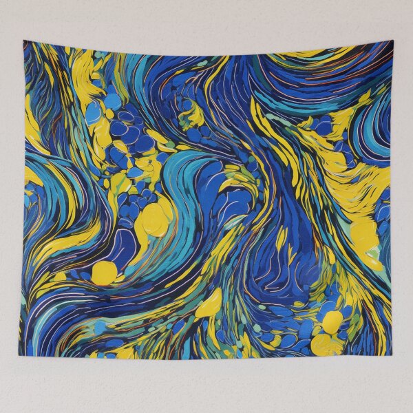 Item preview, Expressionist Emotion in Royal Blue and Lemon Yellow designed and sold by westside310.