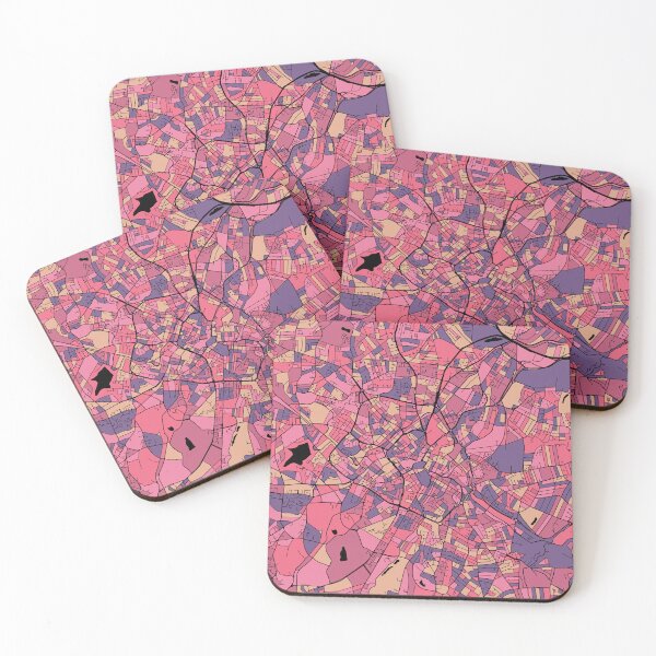 Item preview, Birmingham Map Pattern in Purple & Pink designed and sold by PatternMaps.