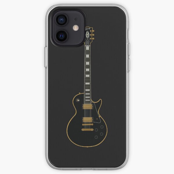 Lp Guitar - Black iPhone Soft Case