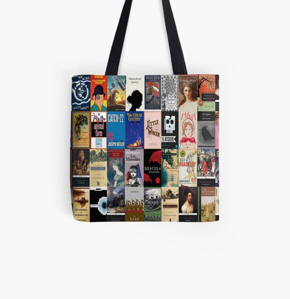Cubiertas de libros de literatura clásica Bolsa estampada de tela