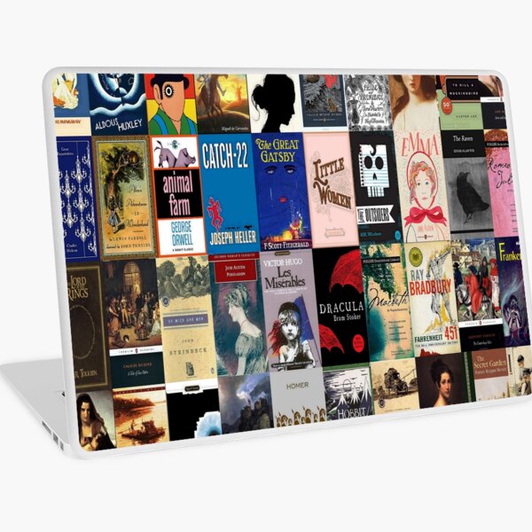 Vista previa del artículo con la obra «Cubiertas de libros de literatura clásica», diseñado y vendido por Nerd Alert Creations.