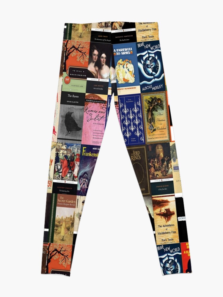 Leggings, Classic Literature Book Covers  designed and sold by luv2right