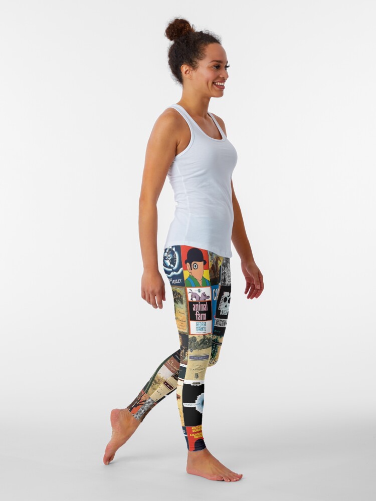 Thumbnail 2 of 5, Leggings, Classic Literature Book Covers designed and sold by luv2right.