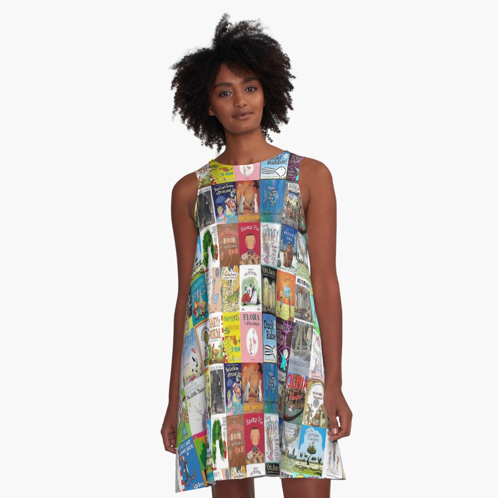 Children Picture Book Covers A-Line Dress