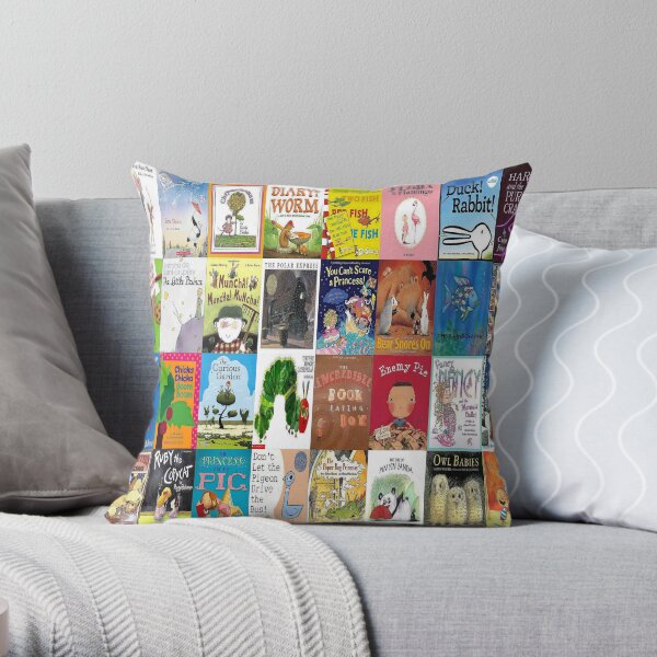 Children Picture Book Covers Throw Pillow