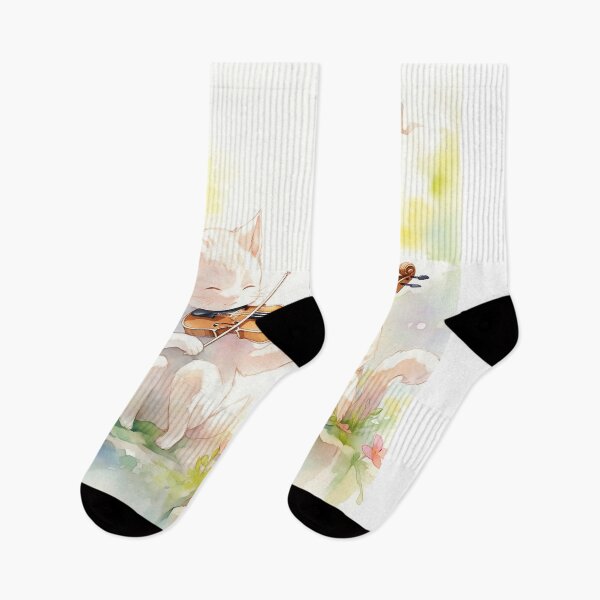 Item preview, White Cats Playing Violin in the Forest (Anime) designed and sold by BDMeow.