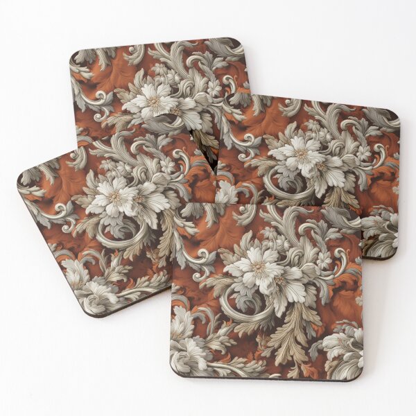 Item preview, Neoclassical Grace in Burnt Orange and Cool Silver designed and sold by westside310.