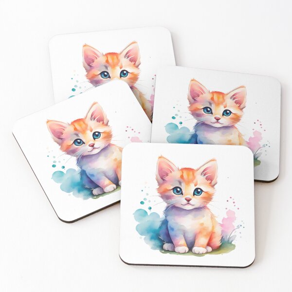 Item preview, watercolor cat designed and sold by Transeunte.