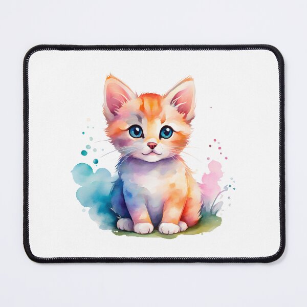 Item preview, watercolor cat designed and sold by Transeunte.