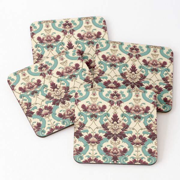 Item preview, Renaissance Beauty in Burgundy and Pale Turquoise designed and sold by westside310.