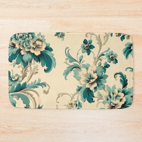 Item preview, Rococo Romance in Teal and Soft Beige designed and sold by westside310.