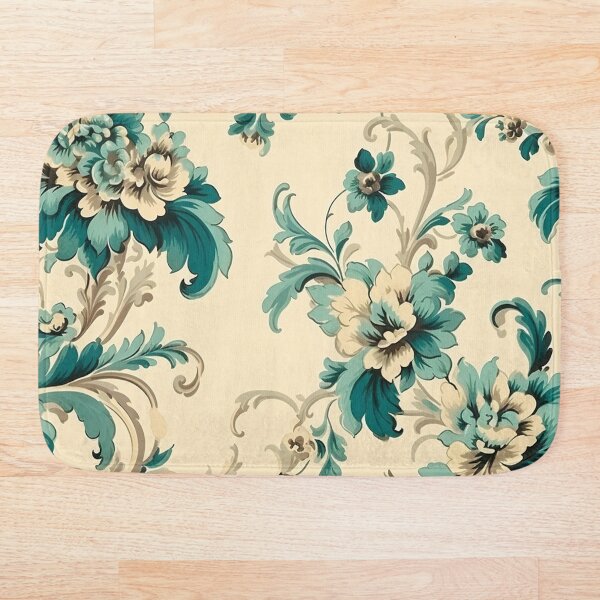 Aperçu de l'œuvre Rococo Romance en bleu sarcelle et beige doux créée et vendue par westside310.