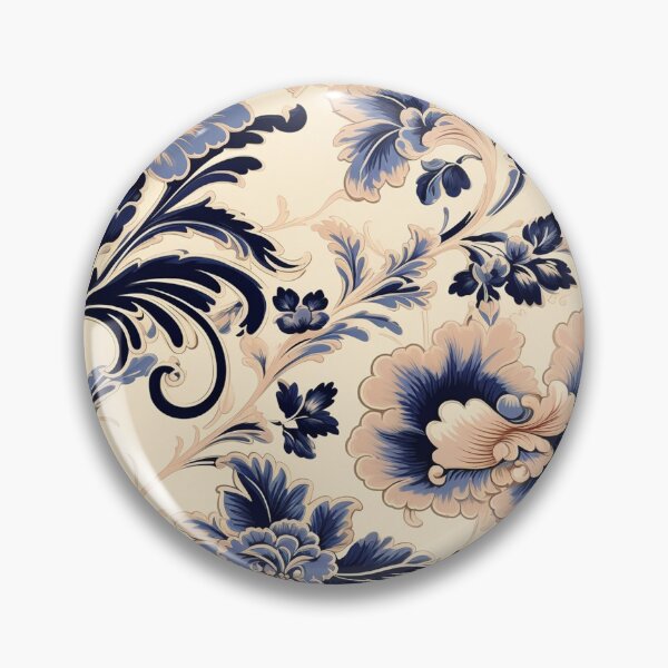 Item preview, Romantic Whispers in Cobalt Blue and Pale Peach designed and sold by westside310.