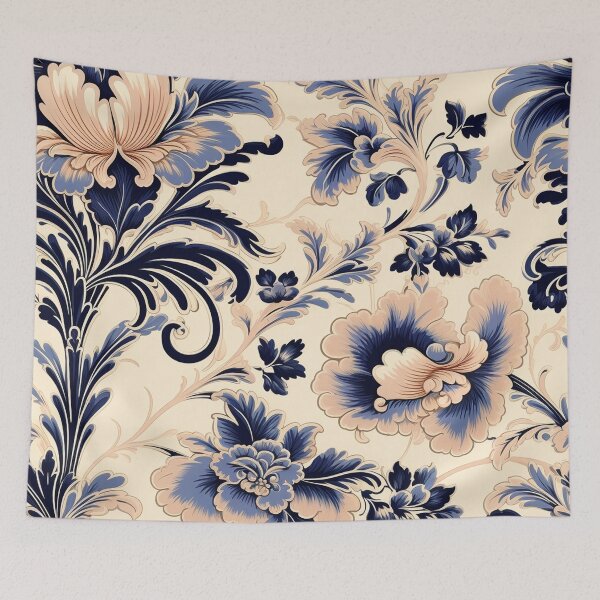 Item preview, Romantic Whispers in Cobalt Blue and Pale Peach designed and sold by westside310.